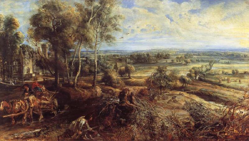 Peter Paul Rubens An Autumn Landscape with a View of Het Steen in the Earyl Morning Sweden oil painting art